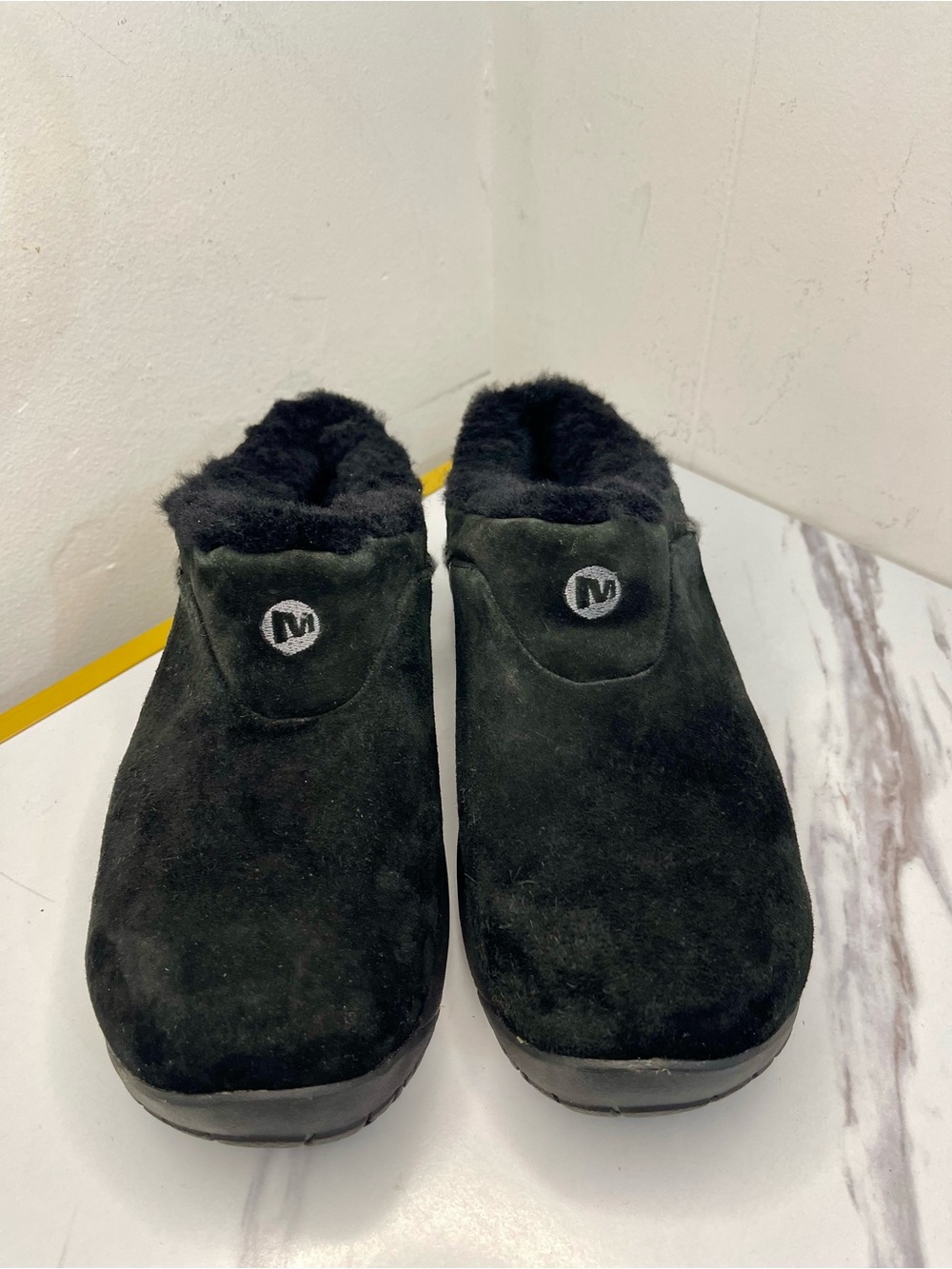 Merrell Women's Primo Chill Slide Shoes Sz 9 Clogs Suede Black Slip On - Picture 3 of 10